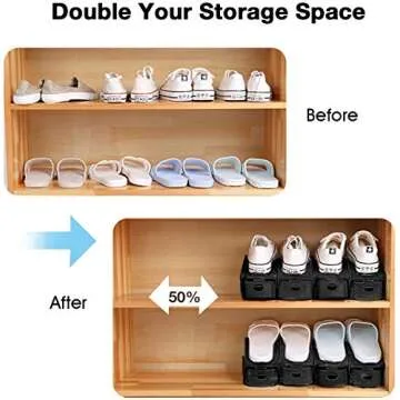 Neprock 20 Pack Adjustable Shoe Organizers for Space Saving