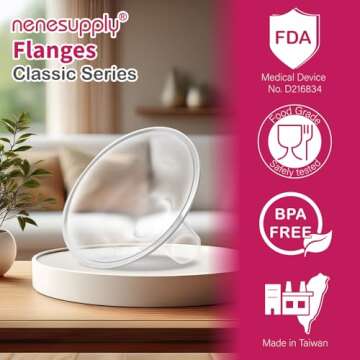 Nenesupply 21mm Flange Compatible with Medela Breast Pump Parts Replace 21mm Flange for Medela Acces...