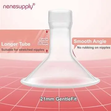 Nenesupply 21mm Flange Compatible with Medela Breast Pump Parts Replace 21mm Flange for Medela Accessories Compatible with Pump in Style Parts Symphony Swing Harmony Pump Work with Personalfit Flex