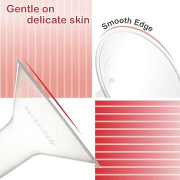 Nenesupply 21mm Flange Compatible with Medela Breast Pump Parts Replace 21mm Flange for Medela Accessories Compatible with Pump in Style Parts Symphony Swing Harmony Pump Work with Personalfit Flex