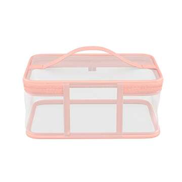 Hulless 4 Pcs Makeup Bags Zipper Waterproof Cosmetics Bags Handbags for ladies, Travelling bags for Vacation Travel, Bathroom Toiletries, Handbags, purses and wallets