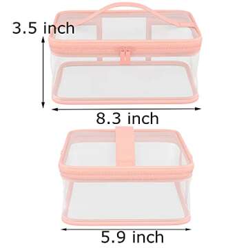 Hulless 4 Pcs Makeup Bags Zipper Waterproof Cosmetics Bags Handbags for ladies, Travelling bags for Vacation Travel, Bathroom Toiletries, Handbags, purses and wallets