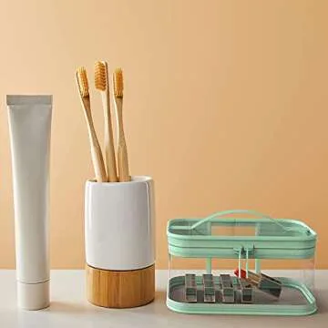 Hulless 4 Pcs Makeup Bags Zipper Waterproof Cosmetics Bags Handbags for ladies, Travelling bags for Vacation Travel, Bathroom Toiletries, Handbags, purses and wallets