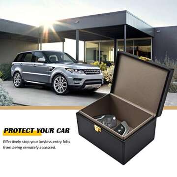 briidea Faraday Box Key Fob Protector, RFID Signal Blocking Box, Faraday Box Signal Blocking Shielding Box for Car Key