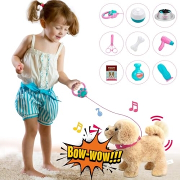 Koonie Talking Plush Golden Retriever - Electronic Interactive Puppy Toy