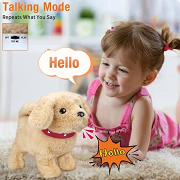 Interactive Talking Plush Golden Retriever Toy for Kids