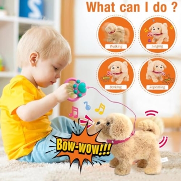 Interactive Talking Plush Golden Retriever Toy for Kids