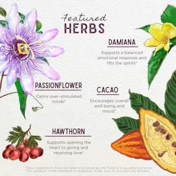 WishGarden Herbs Liquid Bliss Mood Elevator - Plant-Based Herbal Mood Support Supplement, Natural Mood Booster with Organic Cacao, Cotton Root, Passionflower, Increases Sense of Connection, 2oz