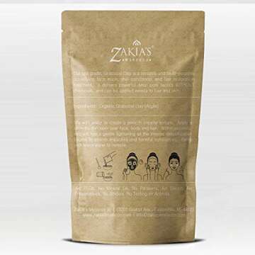 Moroccan Ghassoul Clay Mask - Organic Natural Facial Mask and Skin Care Treatment - Anti-aging Mud M...