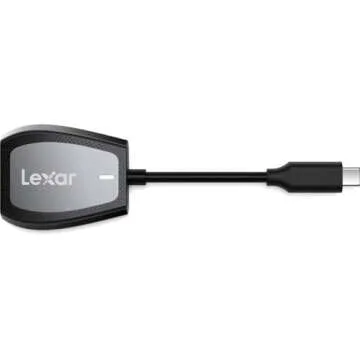 Lexar Professional USB 3.2 Type-C Dual-Slot Reader, Supports SD and microSD UHS-II Cards, Up To 312MB/s Read (LRW470U-RNHNU)