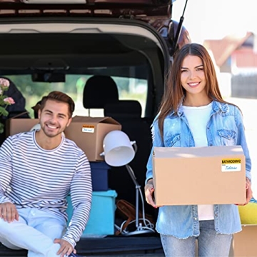 Hebayy Color-Coded 500 Packing Box Labels for Easy Moving