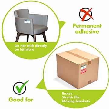 Hebayy Color-Coded 500 Packing Box Labels for Easy Moving