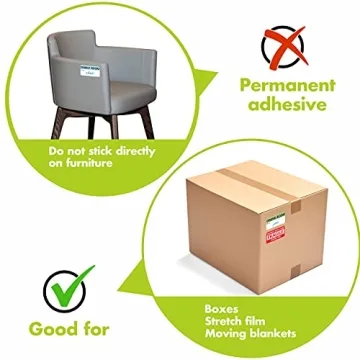 Hebayy Color-Coded 500 Packing Box Labels for Easy Moving