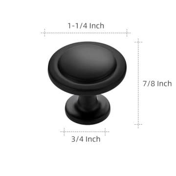 Ravinte Matte Black Kitchen Cabinet and Drawer Knobs