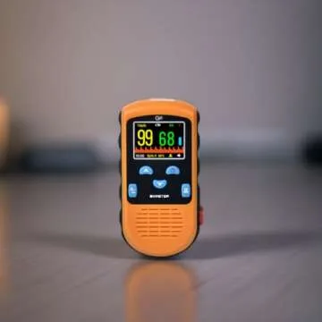 CMI Health Rechargeable Pulse Oximeter - Adult Finger Spot-Checking - Adjustable Alarm for Pulse Rate and SpO2 Levels - Carry Case, AC Adapter Included