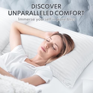 Premium HEYCUZI Queen Size Pillows Set of 2 Cooling Comfort