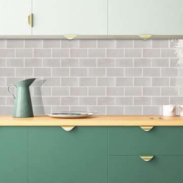 STICKGOO 10-Sheet Subway Tile Peel and Stick Backsplash, Self Adhesive Vinyl Wall Tiles, Stick on Backsplash for Kitchen and Bathroom(Thicker Design)