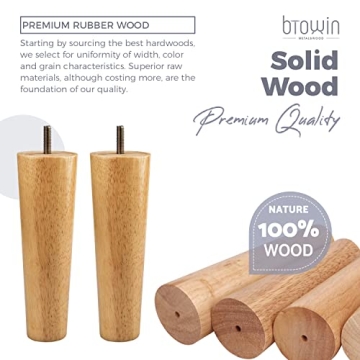 Btowin Solid Wood Furniture Legs for Couch & Chair Upgrade