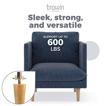Btowin Solid Wood Furniture Legs for Couch & Chair Upgrade