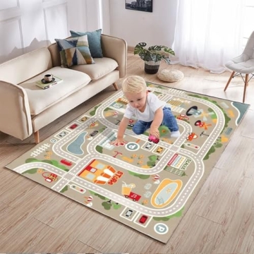 TYKTZXY Car Rugs Play Mat for Kids - Safe and Fun