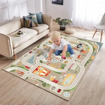 TYKTZXY Car Rugs Play Mat for Kids - Safe and Fun