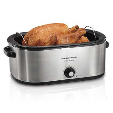 Hamilton Beach 28 Lb Turkey Roaster - Versatile 22 Quart Oven for Large Feasts