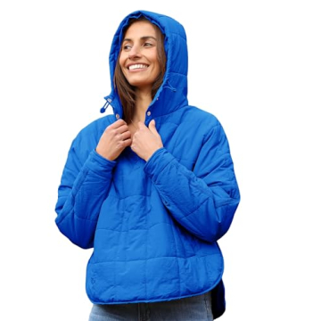 AMEBELLE Women's Oversized Hooded Puffer Jacket Quilted Lightweight Winter Warm Pullover Padded Hood...