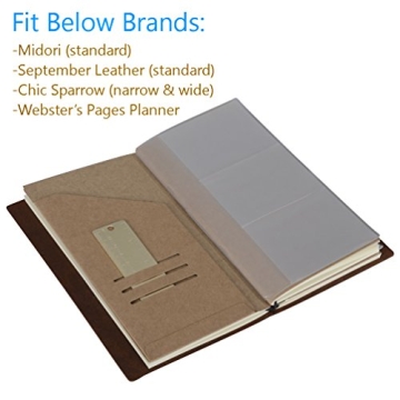 Traveler's Notebook Accessories Set - Kraft Folder & Pouch