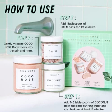 HERBIVORE Bath Ritual Set - Luxurious Self-Care Gift Set