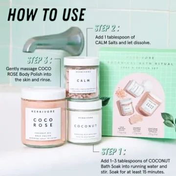 HERBIVORE Bath Ritual Set - Luxurious Self-Care Gift Set