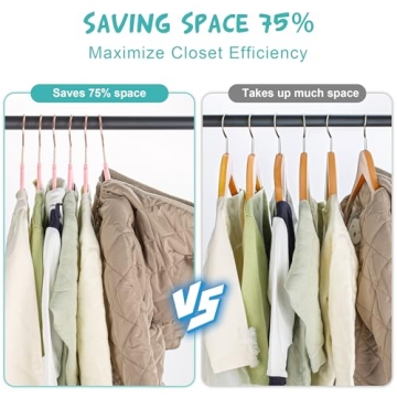 TIMMY Baby Velvet Hangers Non-Slip Baby Clothes Hangers, 11.8” Inch 50 Pack Space Saving Childrens Hangers -360° Swivel Rose Gold Hook, Strong & Durable Infant/Toddler Pink Hangers