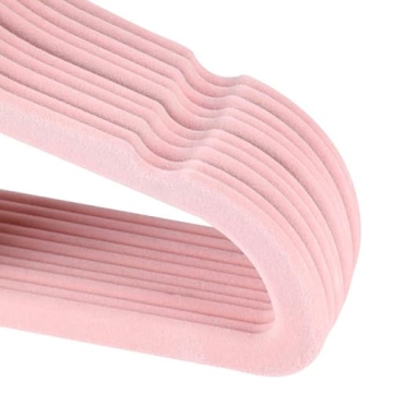TIMMY Baby Velvet Hangers Non-Slip Baby Clothes Hangers, 11.8” Inch 50 Pack Space Saving Childrens Hangers -360° Swivel Rose Gold Hook, Strong & Durable Infant/Toddler Pink Hangers
