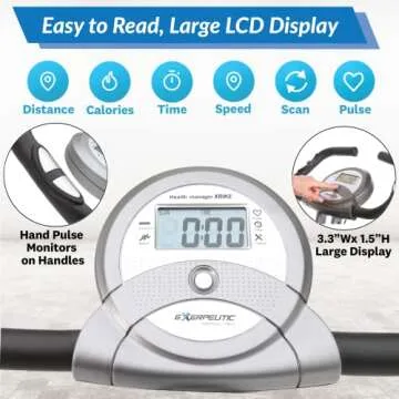 Exerpeutic Foldable Exercise Bike for Home Fitness