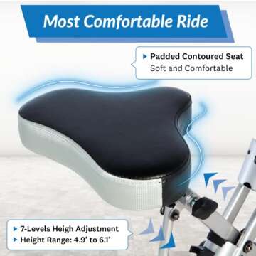 Exerpeutic Foldable Exercise Bike with Regular Seat