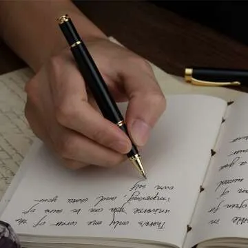 BEILUNER Black Chrome Ballpoint Pen Set - Elegant Gift