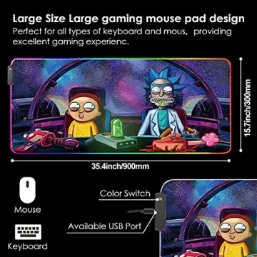 Bimormat RGB Gaming Mouse Pad with LED Lights