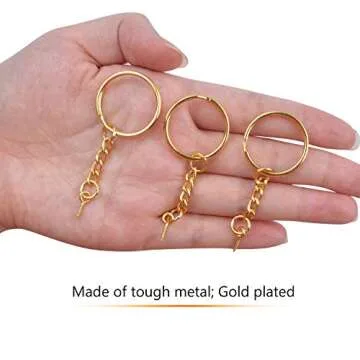 BonaGrand 50pcs Split Key Ring Set for Craft Charm Making