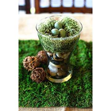 Byher Dried Moss Table Runner for Any Occasion