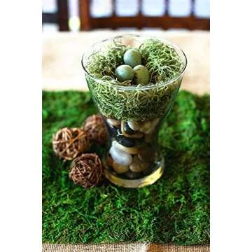 Byher Dried Moss Table Runner for Any Occasion