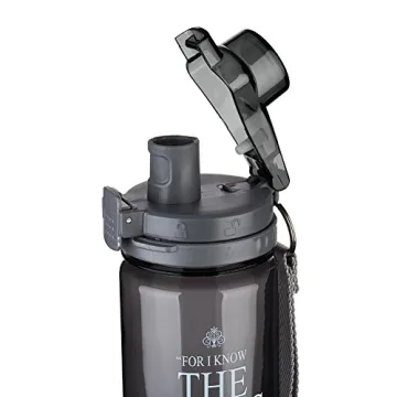 Inspirational Black Sports Water Bottle 28 oz BPA-Free