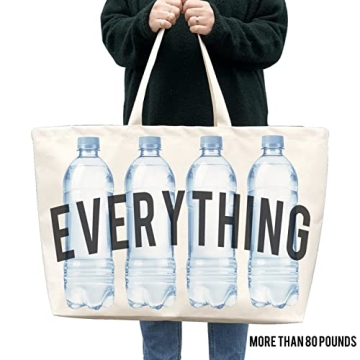 LLYLIU Large Canvas Tote Bag for Eco-Friendly Shopping