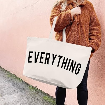 LLYLIU Large Canvas Tote Bag for Eco-Friendly Shopping