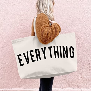 LLYLIU Large Canvas Tote Bag for Eco-Friendly Shopping