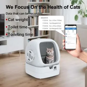 Automatic Self-Cleaning Cat Litter Box with App Control and Monitoring