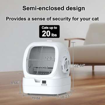 Automatic Self-Cleaning Cat Litter Box with App Control and Monitoring