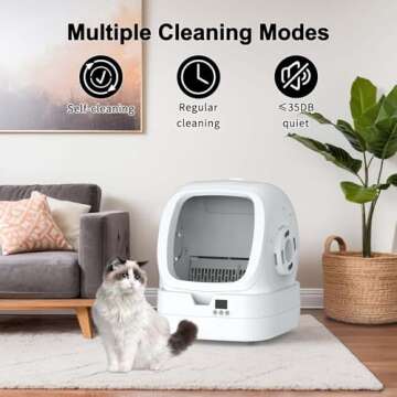Automatic Self-Cleaning Cat Litter Box with App Control and Monitoring