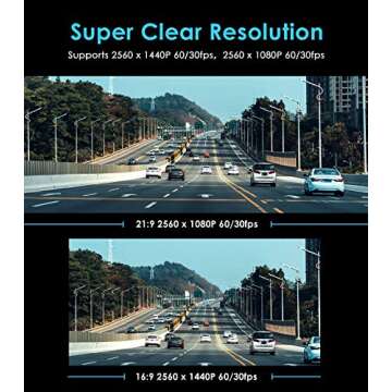 VIOFO A119 V3 2K Dash Cam 2560x1440P Quad HD+ Car Dash Camera, Ultra Clear Night Vision, 140-Degree ...