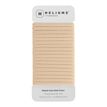 Heliums No Damage Hair Ties Beige Blonde 6mm 18 Pack