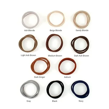 Heliums No Damage Hair Ties Beige Blonde 6mm 18 Pack