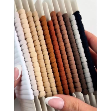 Heliums No Damage Hair Ties Beige Blonde 6mm 18 Pack